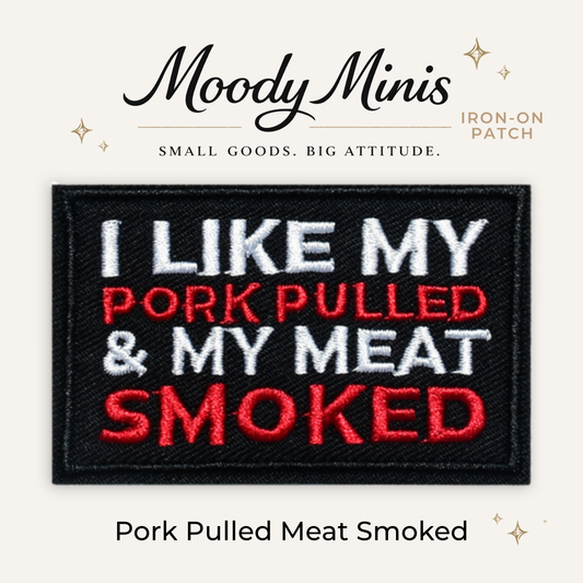 Pork Pulled Meat Smoked Embroidered Patch