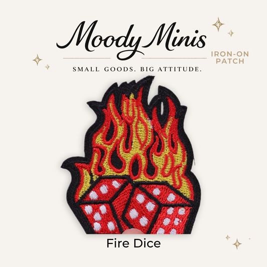 Fire Dice Embroidered Patch- RTS