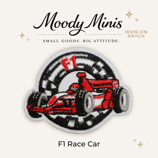 F1 Race Car Embroidered Patch- RTS