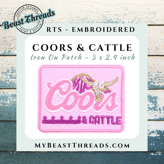 Coors & Cattle Embroidered Patch- RTS