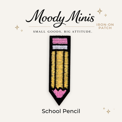 School Pencil Embroidered Patch