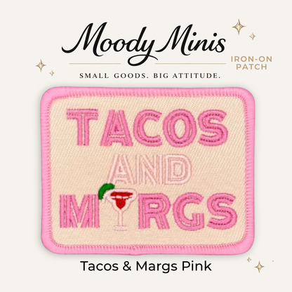 Tacos & Marg Pink Embroidered Patch
