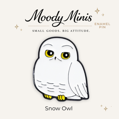 Snow Owl Enamel Pin