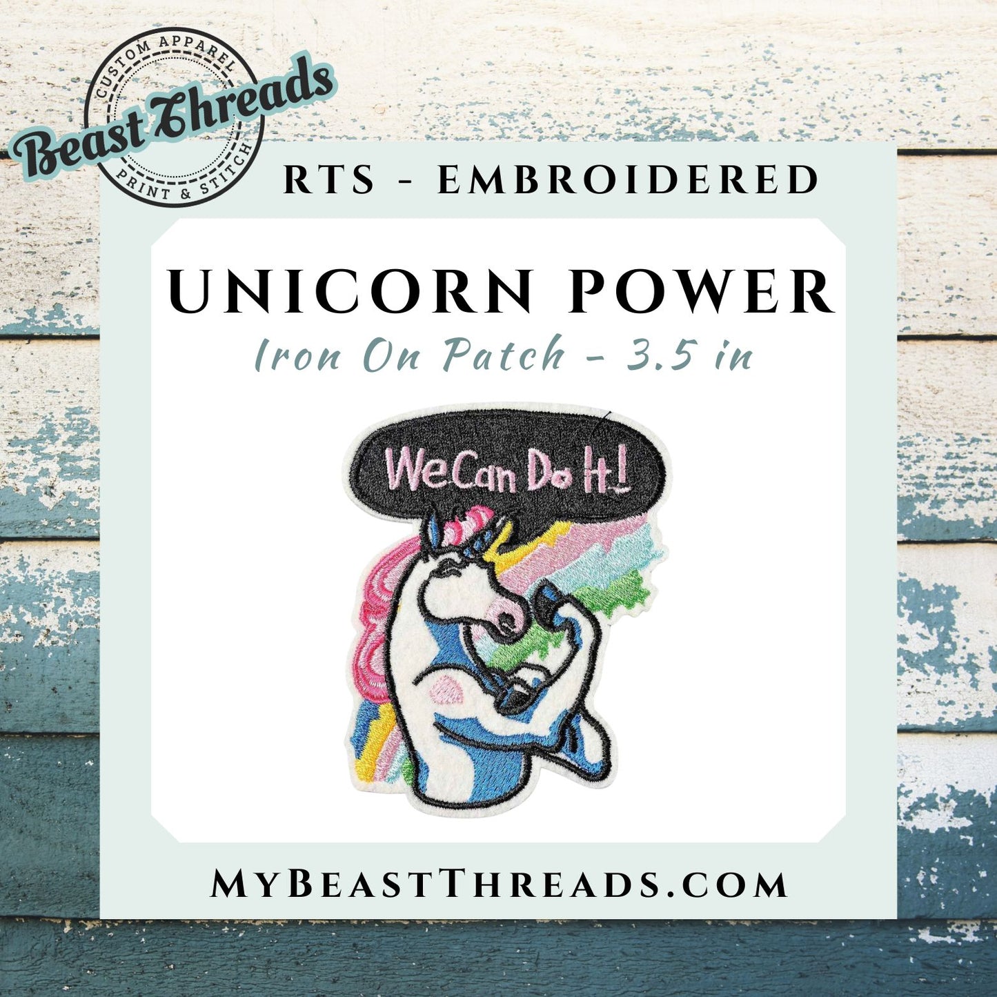 Unicorn Power Embroidered Patch - RTS