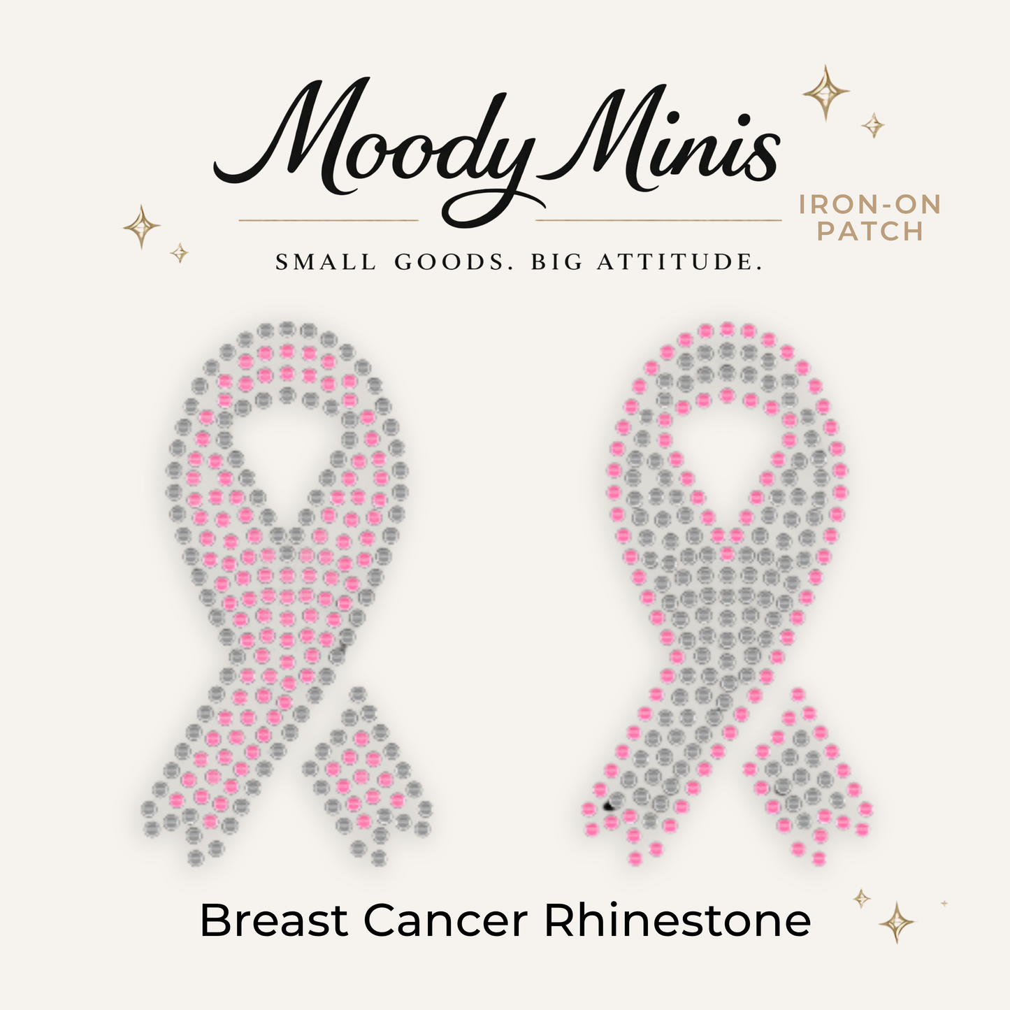 Breast Cancer Rhinestone Patch- RTS