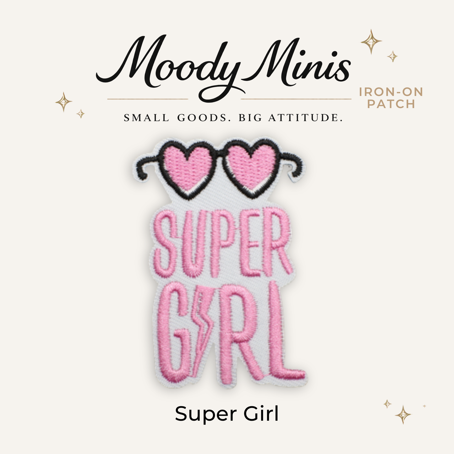 Super Girl Embroidered Patch- RTS