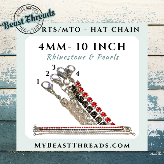 4mm - 10 Inch Hat Chains