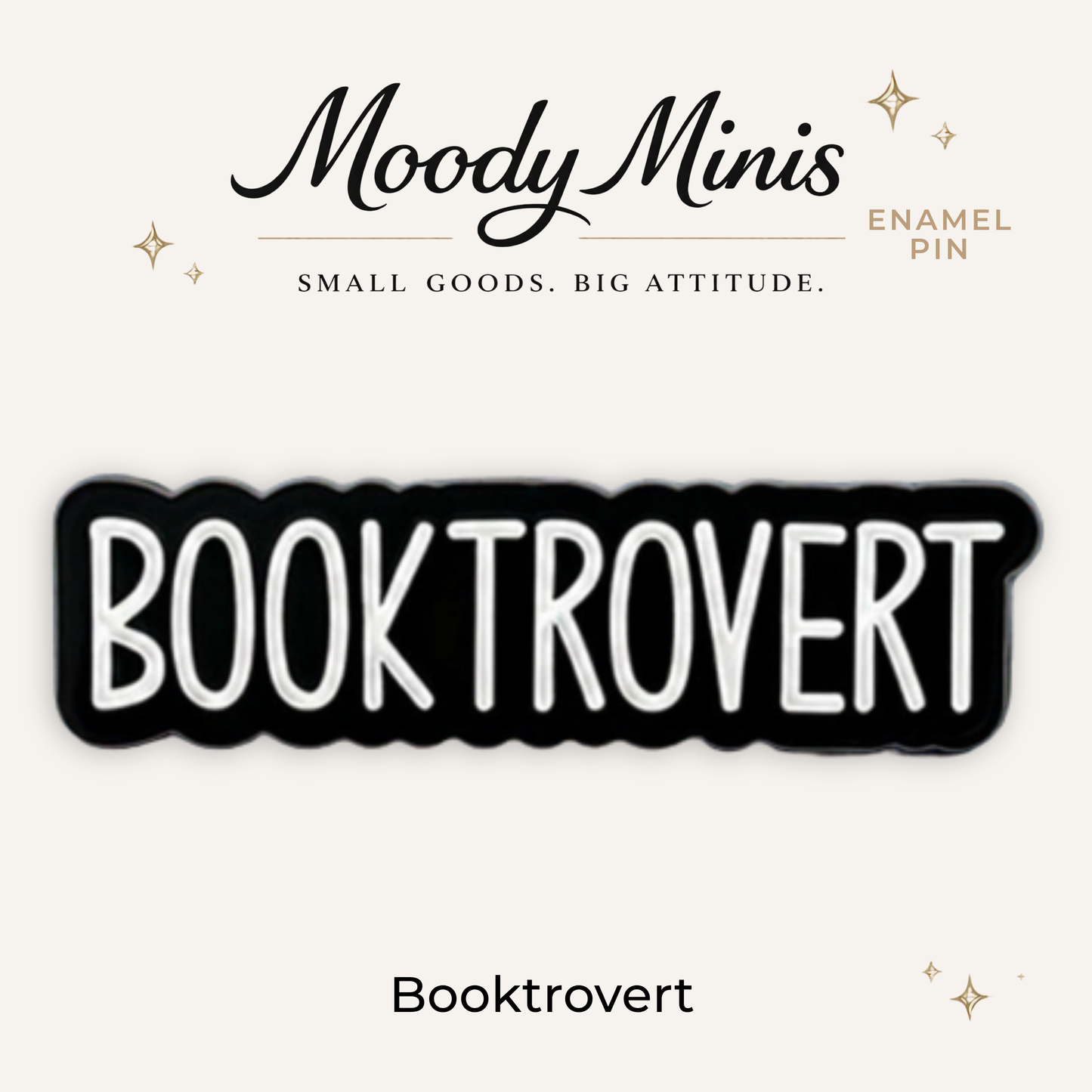 Booktrovert Enamel Pin