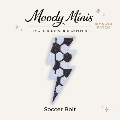 Soccer Bolt Embroidered Patch