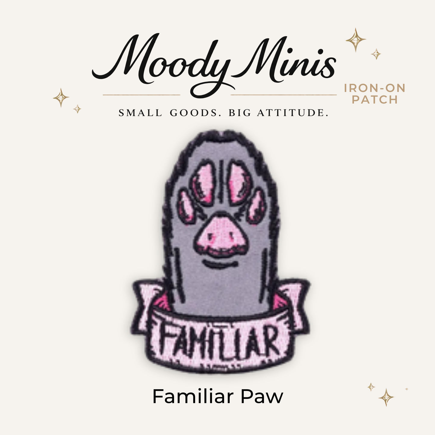 Familiar Paw Embroidered Patch- RTS