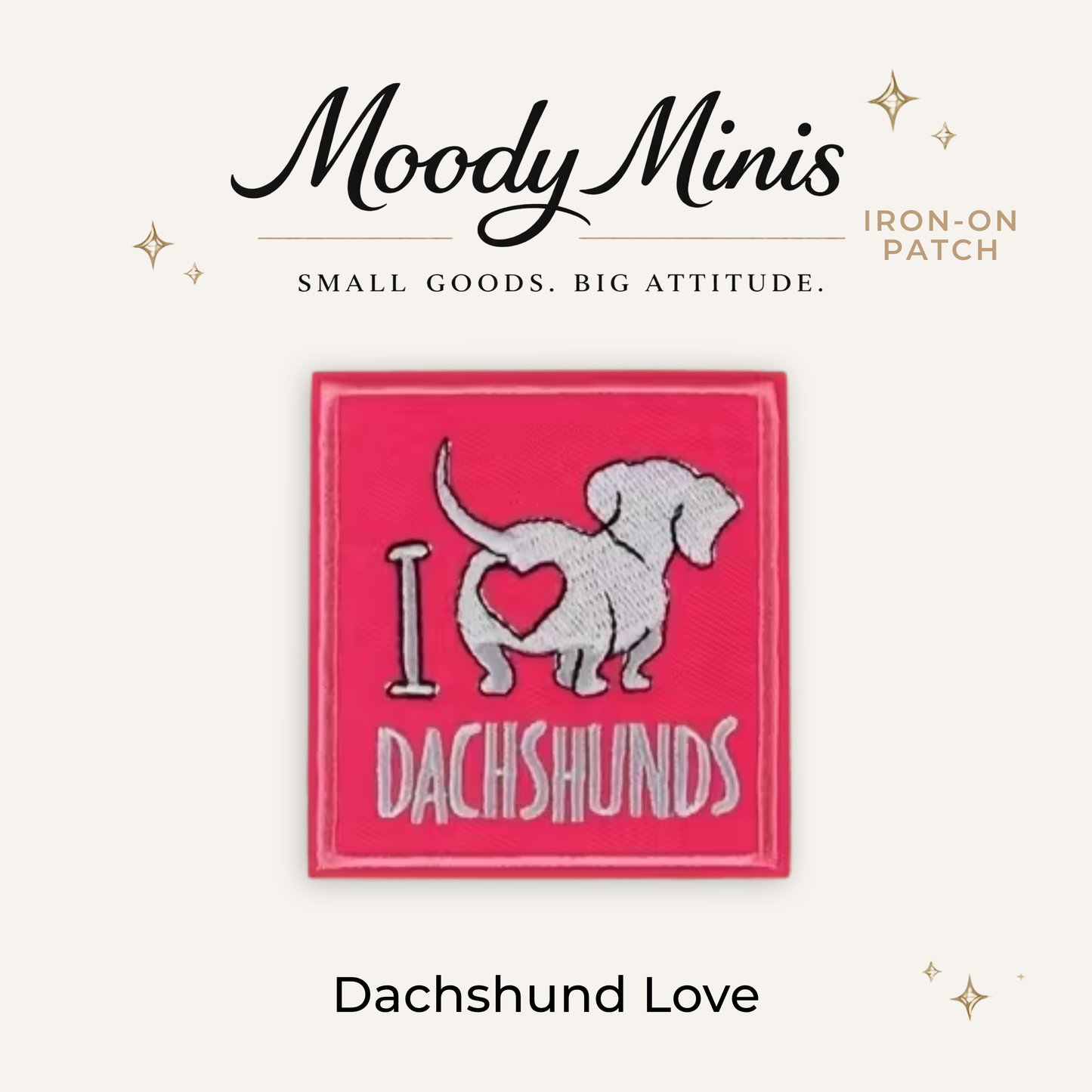 Dachschund Love Embroidered Patch