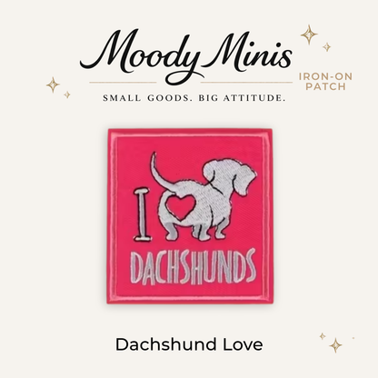 Dachschund Love Embroidered Patch
