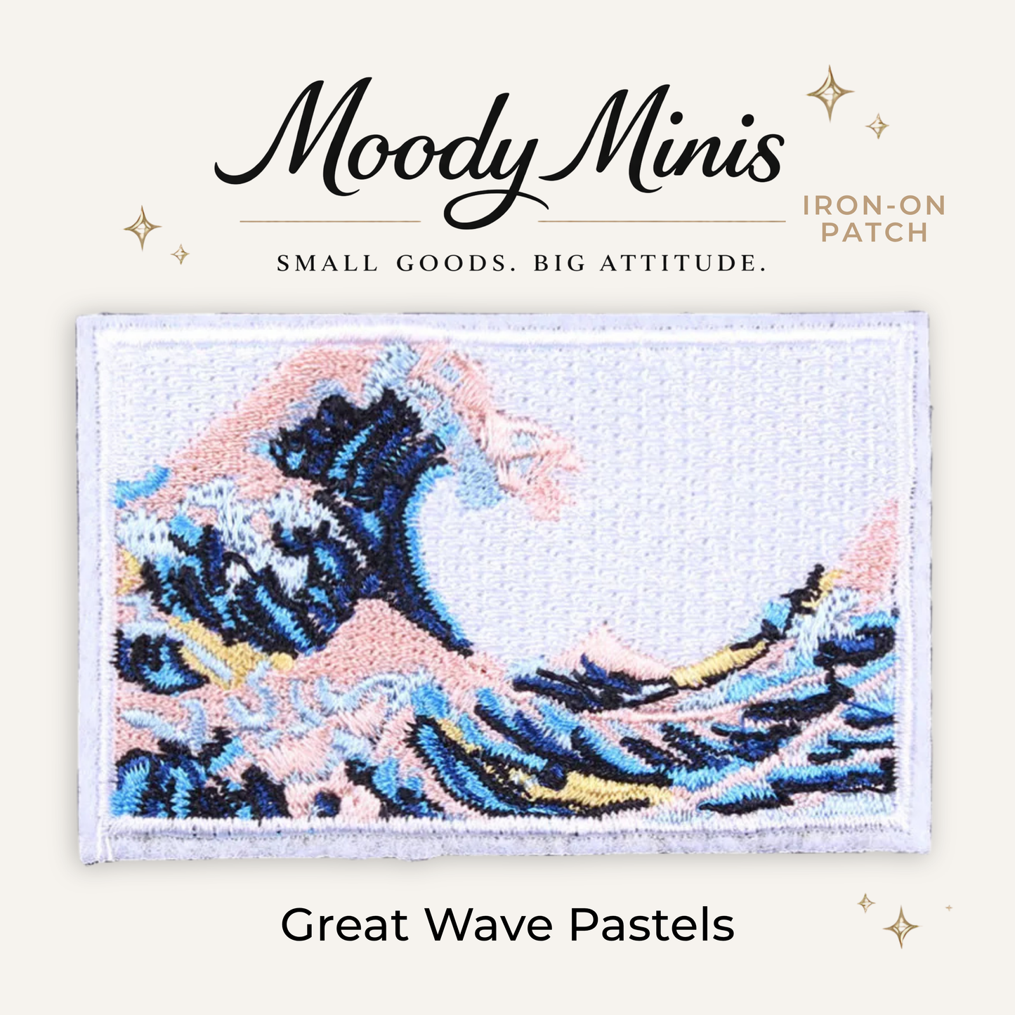 Great Wave Pastels Embroidered Patch