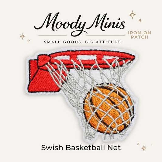 Swish Basketball Net Embroidered Patch
