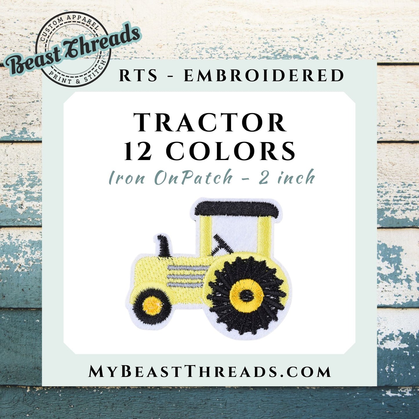 Tractor Embroidered Patch- RTS