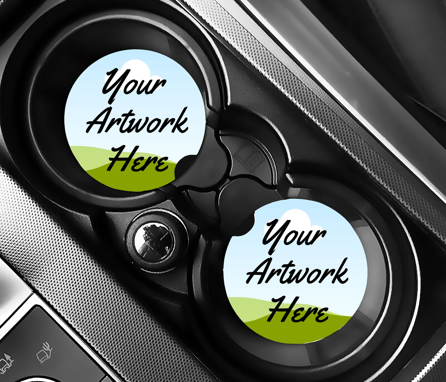 Car Coaster Set of 2 - Your Artwork Custom - Retail Box Included