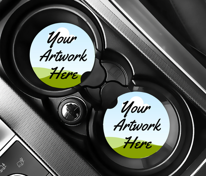 Car Coaster Set of 2 - Your Artwork Custom - Retail Box Included