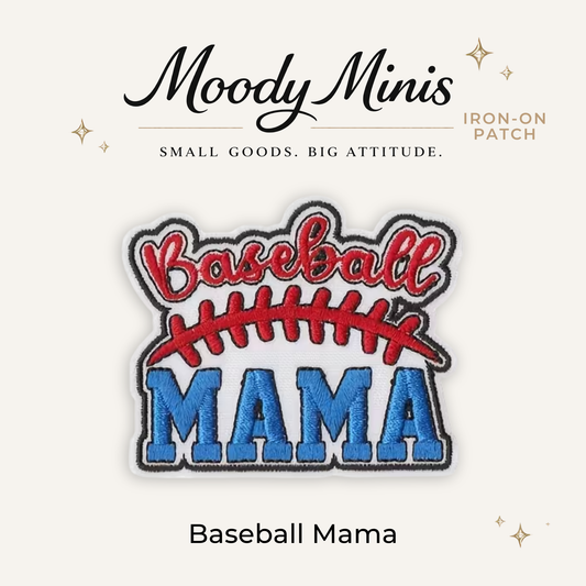 Baseball Mama Embroidered Patch
