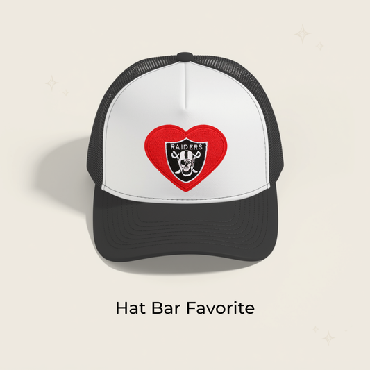 Raiders Heart Embroidered Patch- RTS
