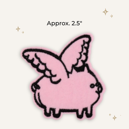 Flying Pig Embroidered Patch - RTS