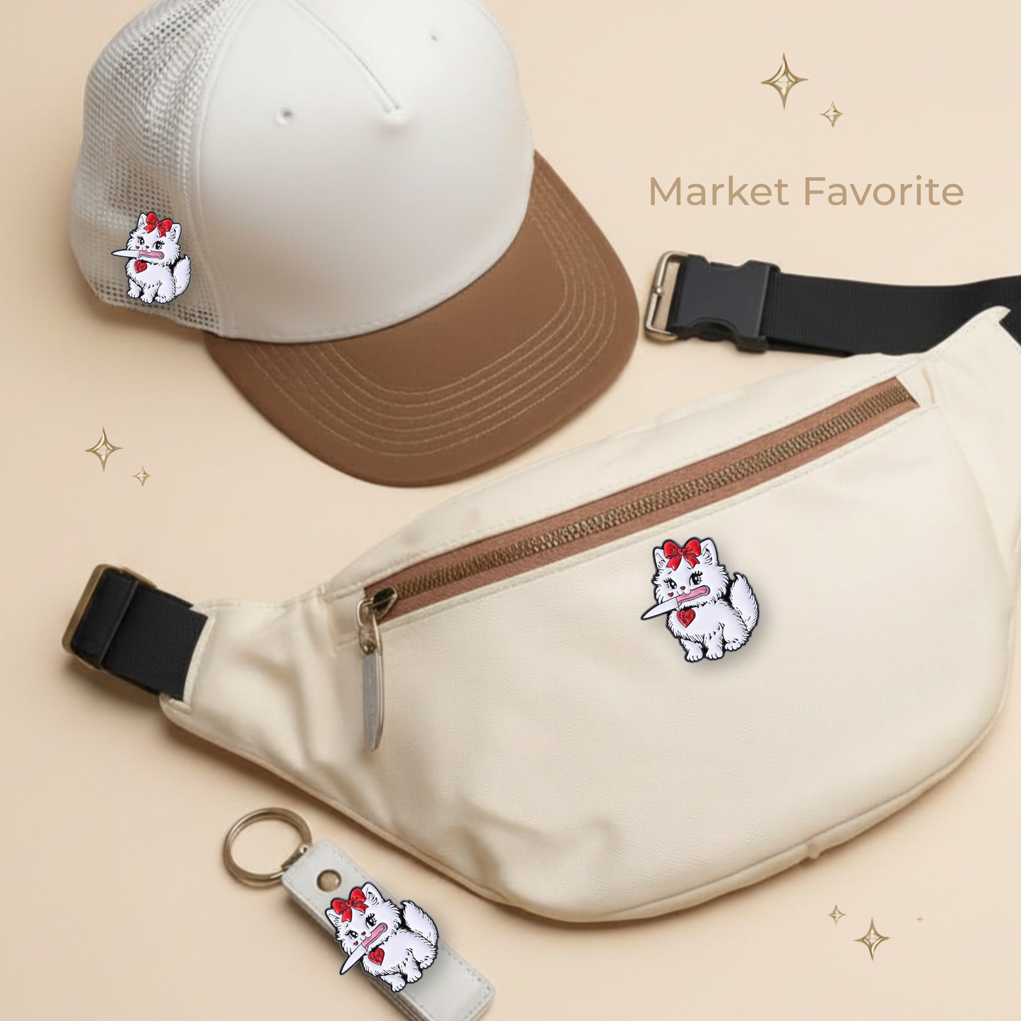 Stabby Kitty Enamel Pin