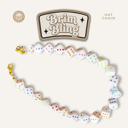 Multi Color Dice - 11 Inch Hat Chain