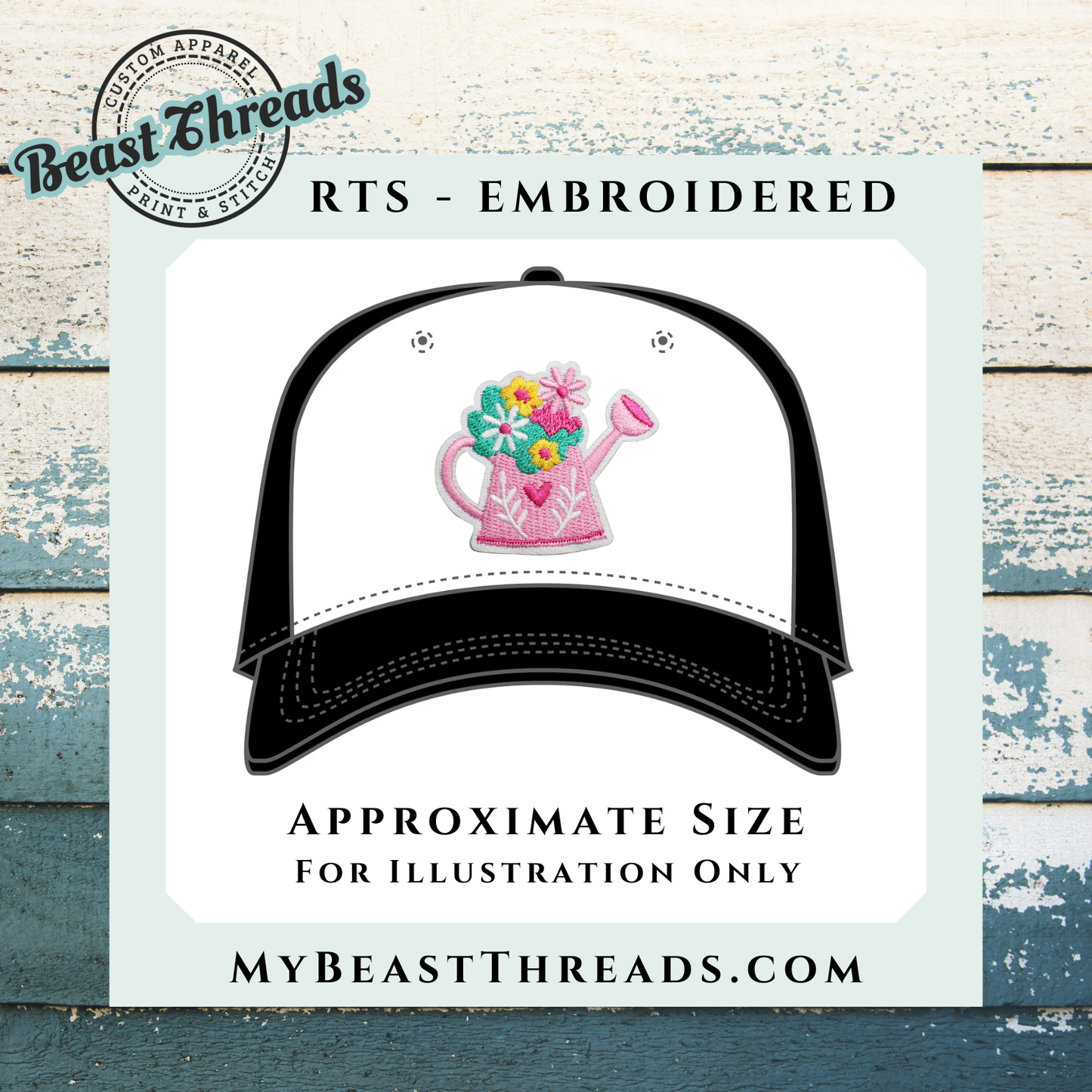 Garden Water Can Embroidered Patch- RTS