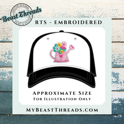 Garden Water Can Embroidered Patch- RTS