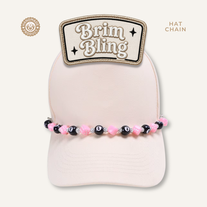 Pink Dice & 8 Ball - 11 Inch Hat Chain