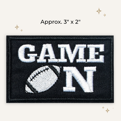 Game On B&W Embroidered Patch- RTS