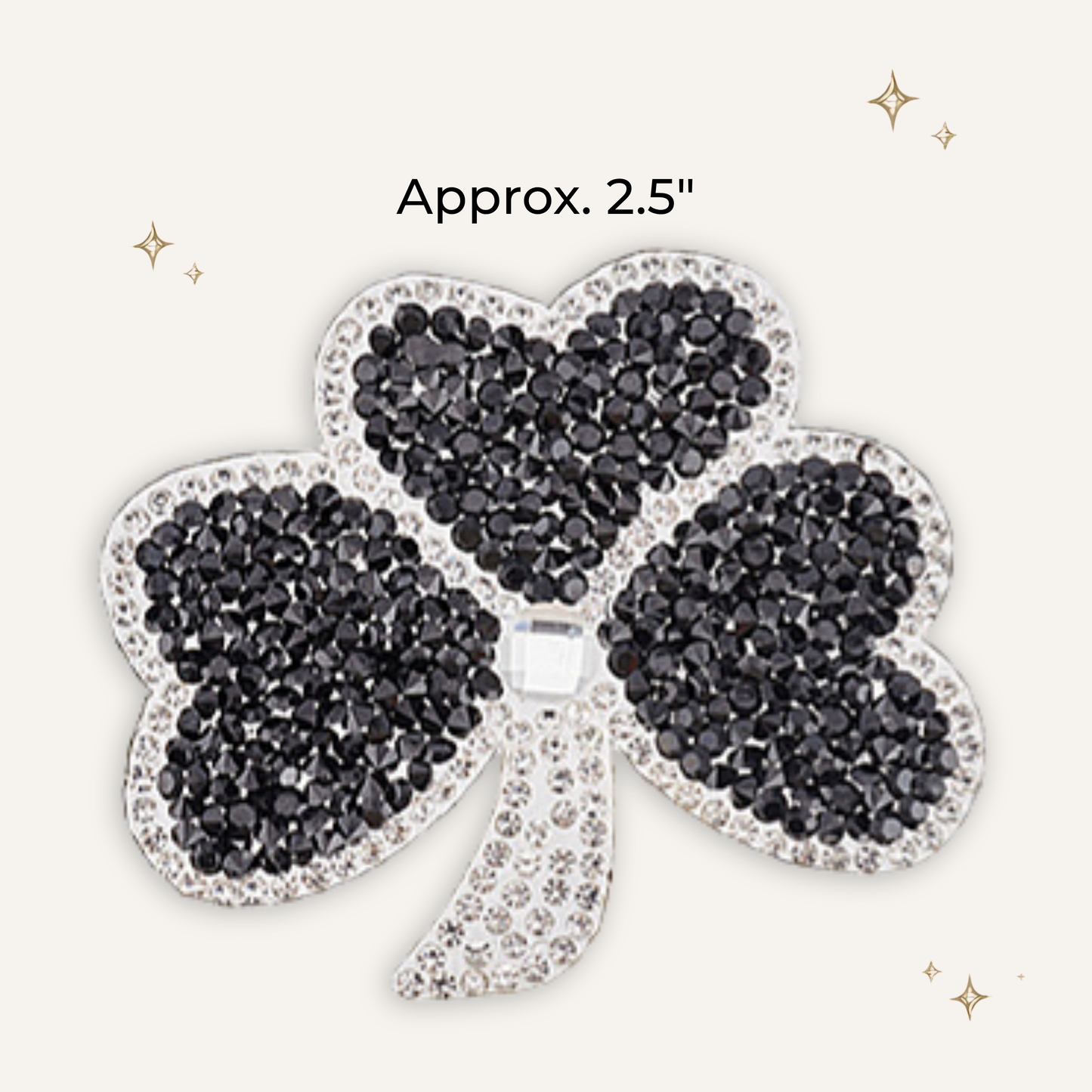Black Clover Rhinestone Patch- RTS