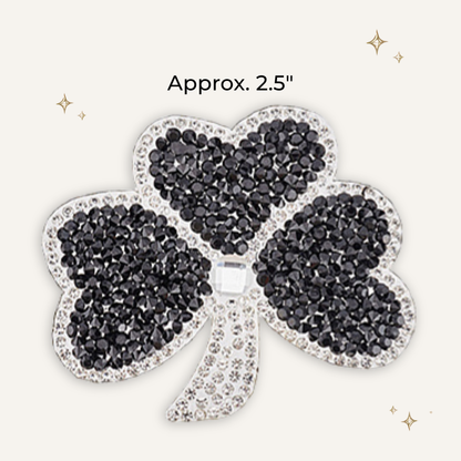 Black Clover Rhinestone Patch- RTS