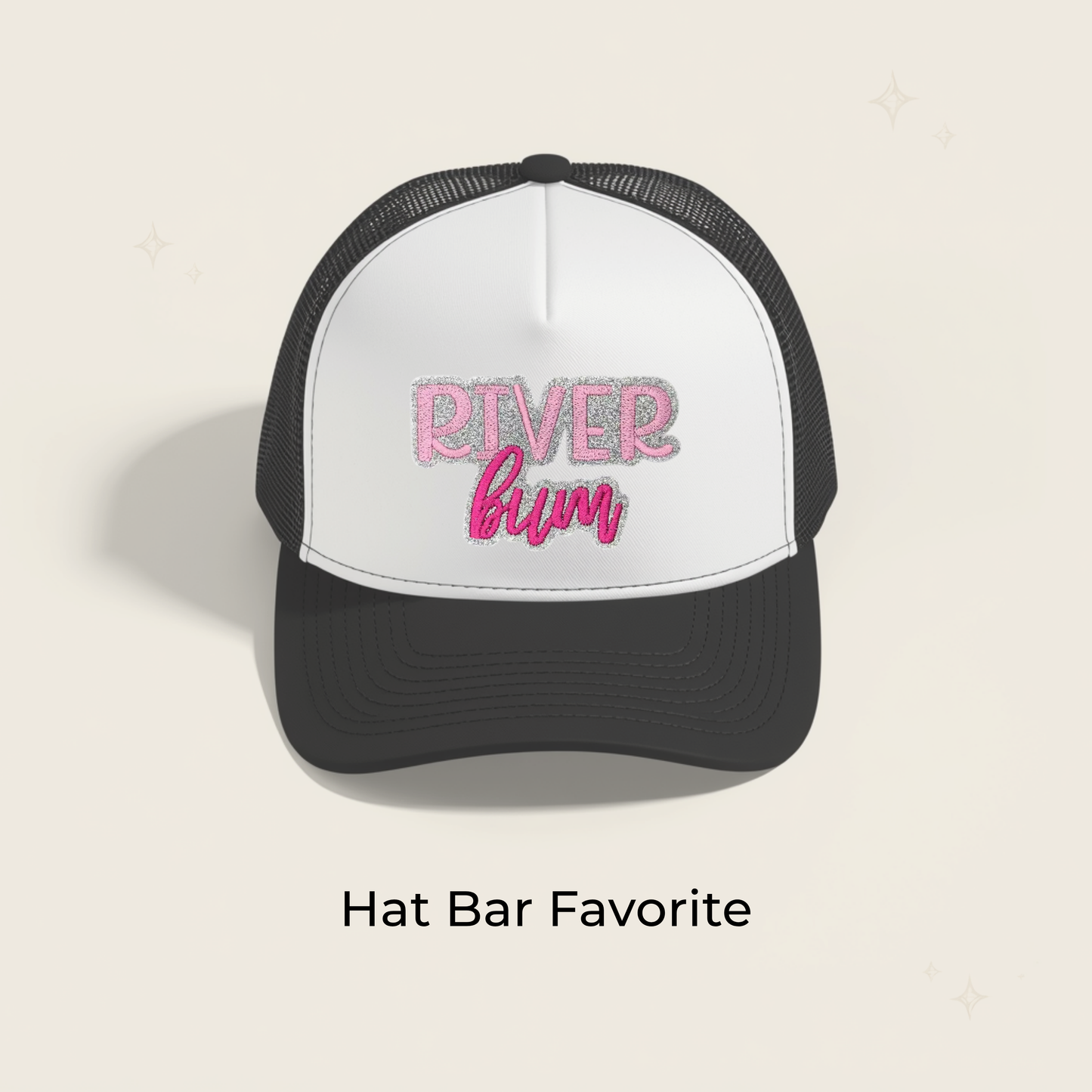 River Bum Glitter Embroidered Patch