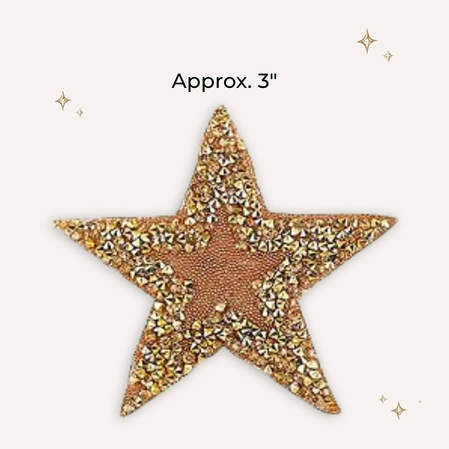 Gold Star Rhinestone Patch- RTS