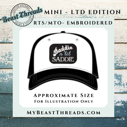 Baddie n lil Saddie Embroidered Patch - RTS/MTO