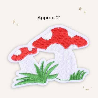 Mushroom Duo Embroidered Patch- RTS