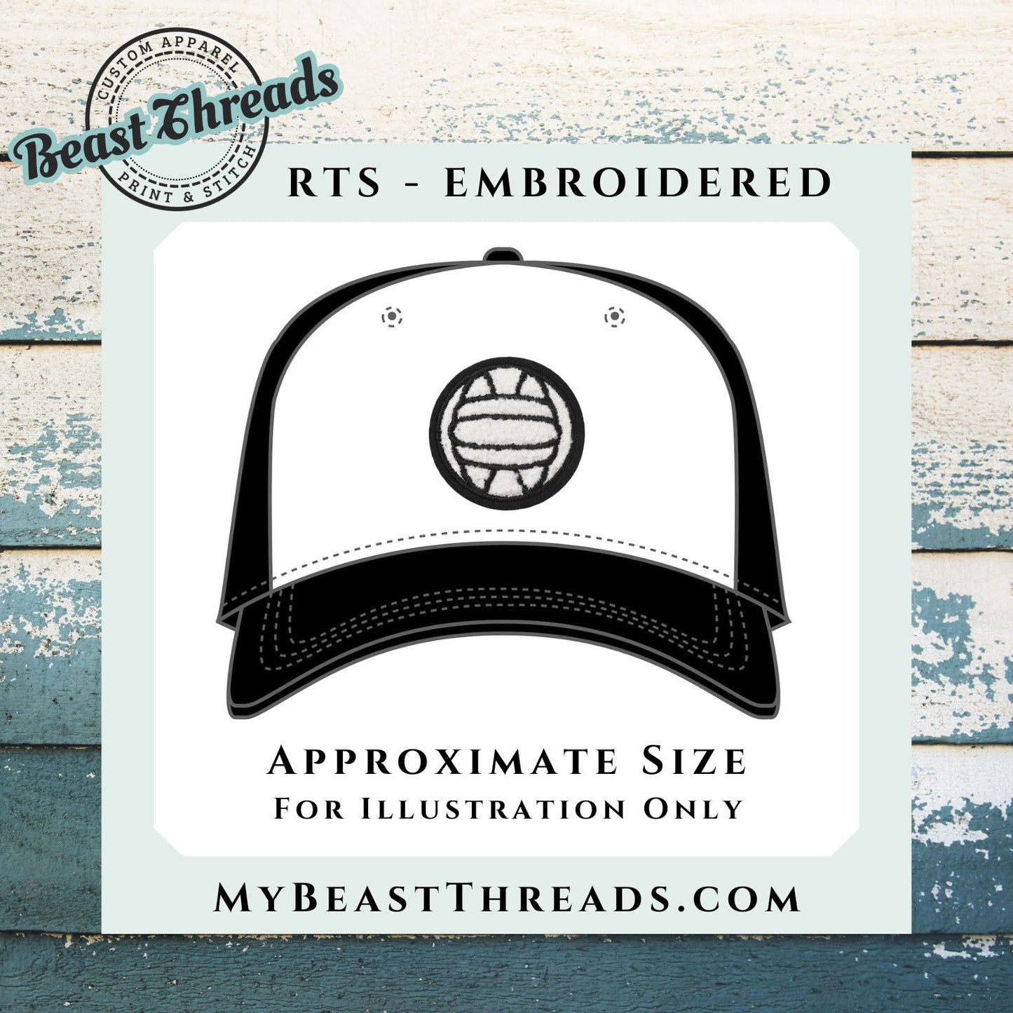 Volleyball Embroidered Patch - RTS