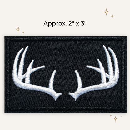 Deer Antlers Embroidered Patch- RTS