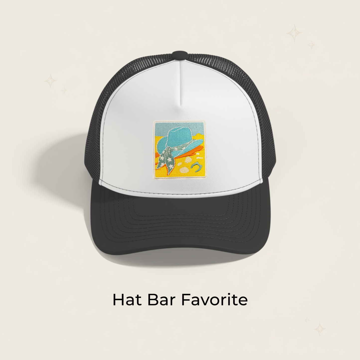 Coastal Cowgirl Hat Embroidered Patch