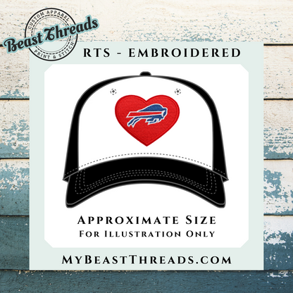 Bills Heart Embroidered Patch- RTS