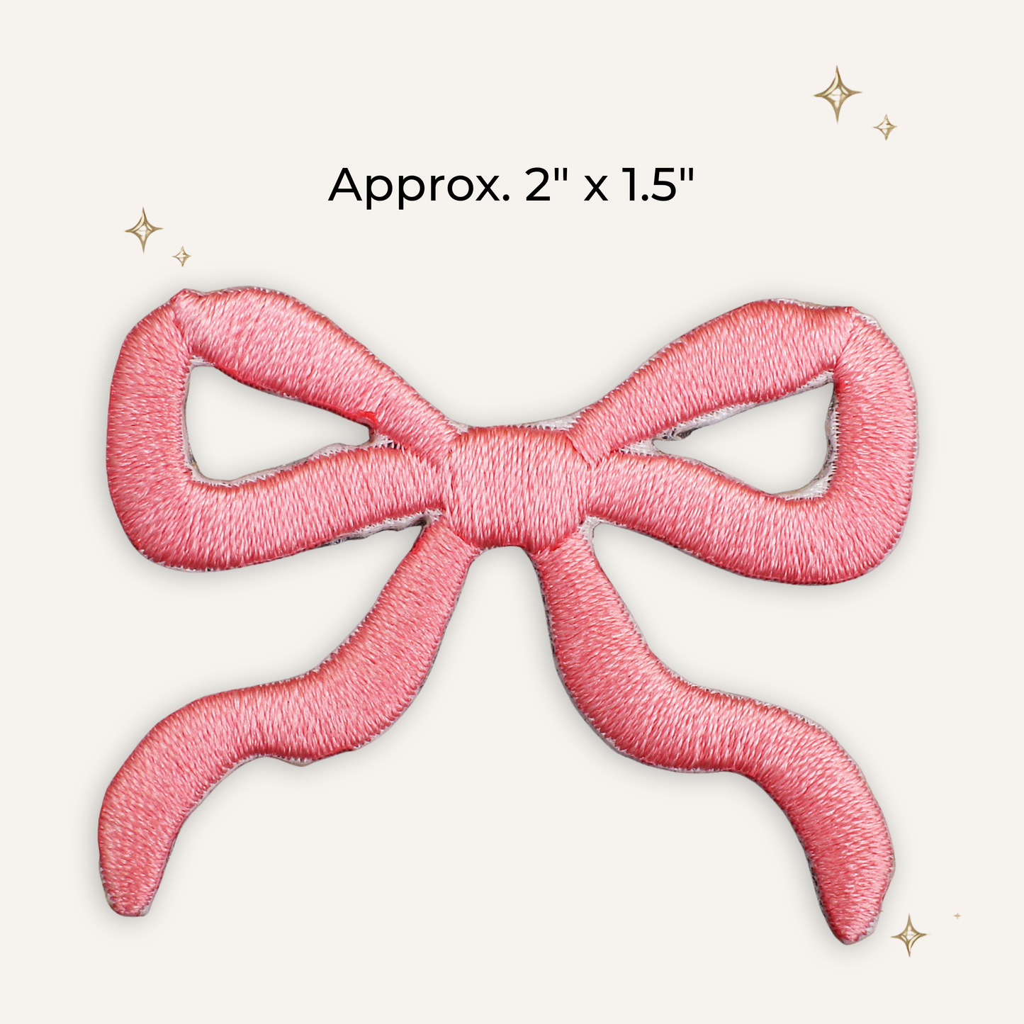 Thin Coquette Bow Embroidered Patch- RTS