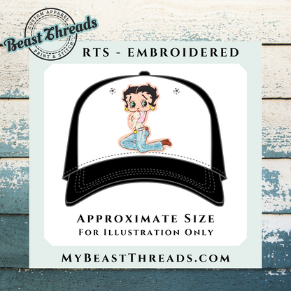Betty Boop Jeans Embroidered Patch- RTS