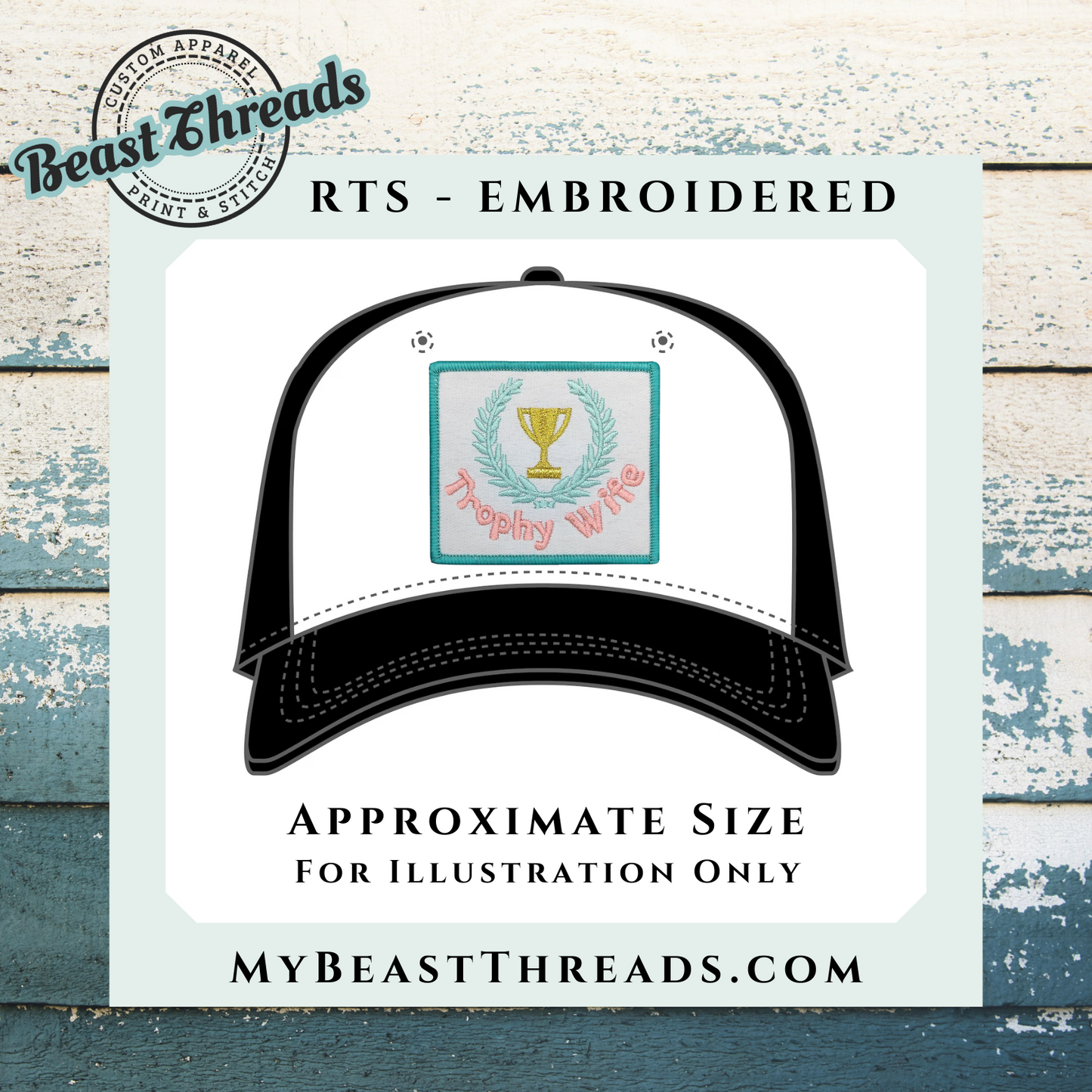 Trophy Wife Embroidered Patch- RTS