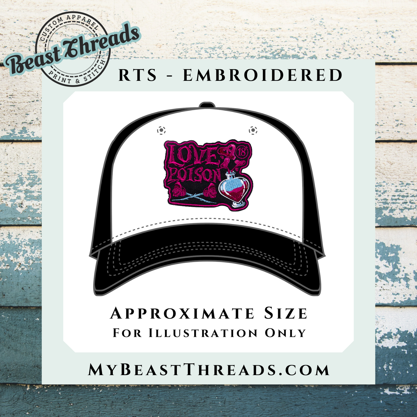 Love Poison Embroidered Patch- RTS