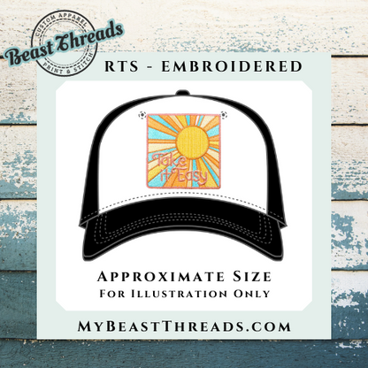 Take It Easy Embroidered Patch - RTS