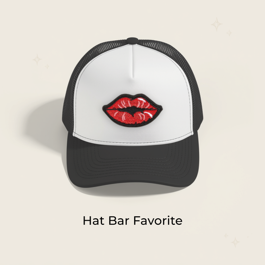 Red Lips Embroidered Patch- RTS