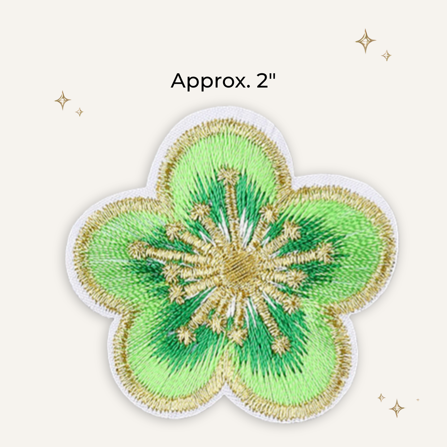 Tropical Flower Embroidered Patch- RTS