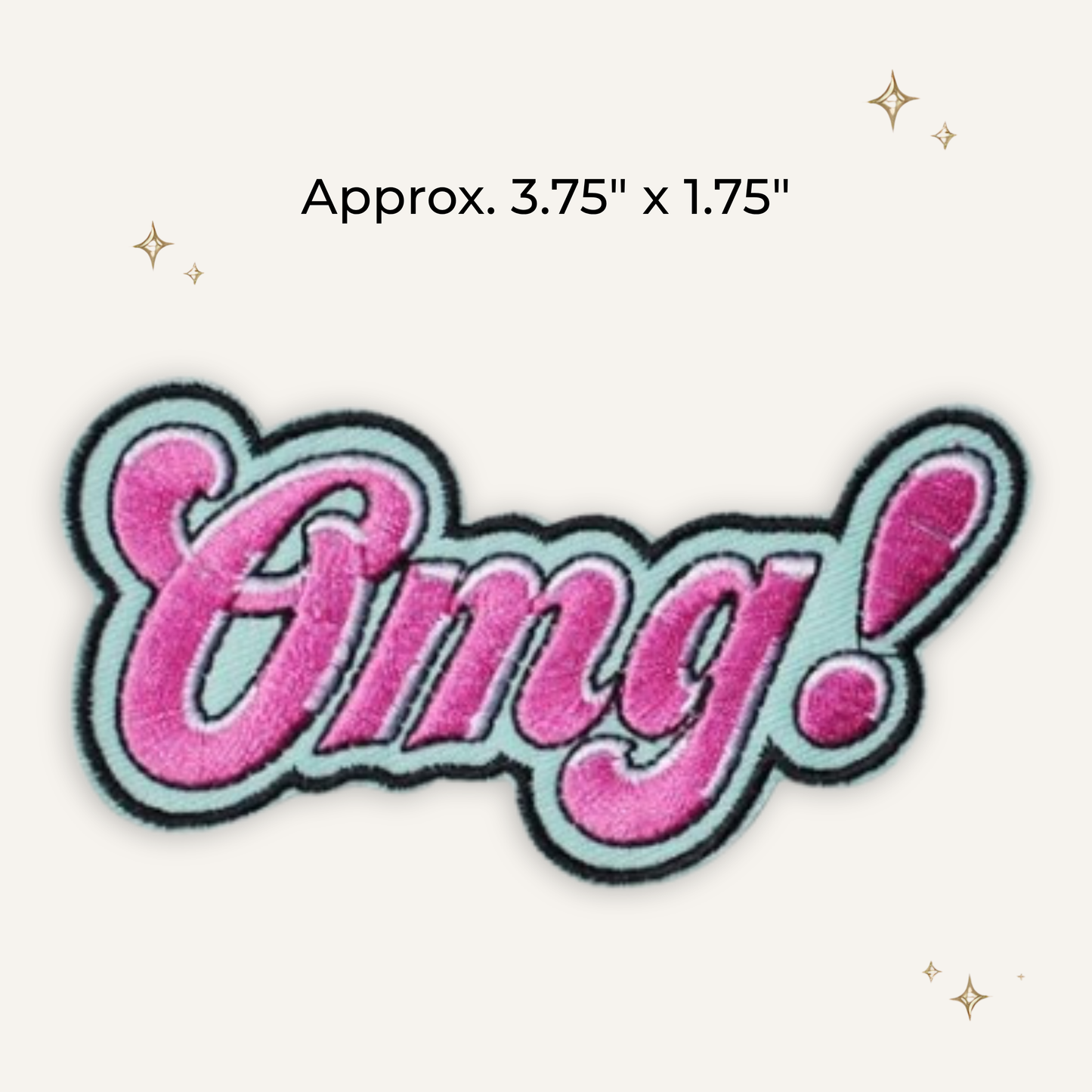 Retro OMG! Embroidered Patch- RTS