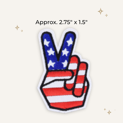 USA Peace Embroidered Patch- RTS