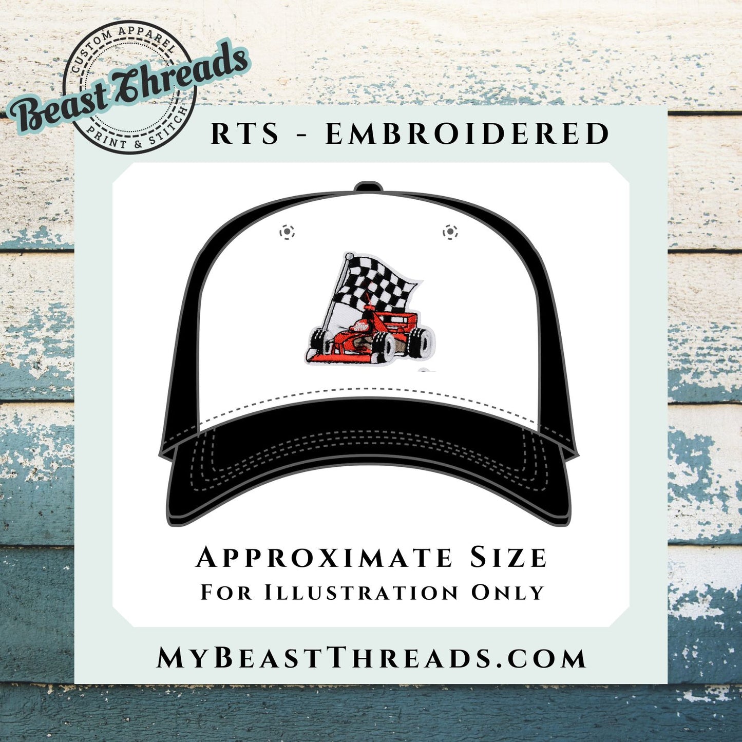 Racecar Embroidered Patch- RTS